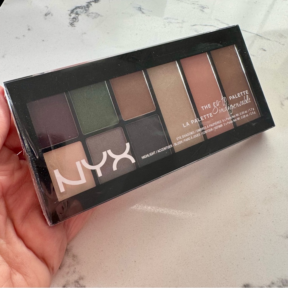 New/Sealed! NYX Eye Shadow & Highlighter The Go-To Palette Warm Neutrals & Green